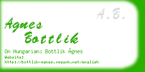agnes bottlik business card